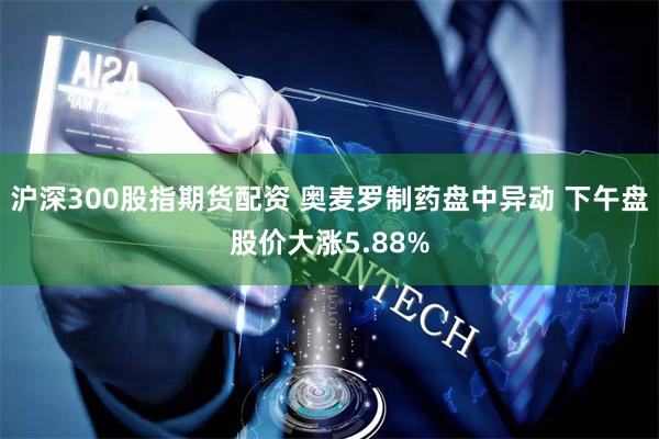 沪深300股指期货配资 奥麦罗制药盘中异动 下午盘股价大涨5.88%