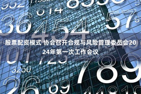 股票配资模式 协会召开合规与风险管理委员会2024年第一次工作会议